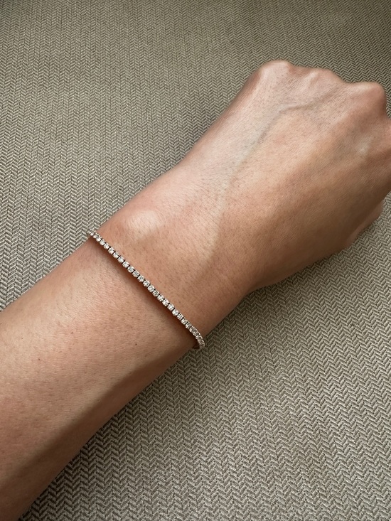 14K Tennis bracelet/ lab diamonds